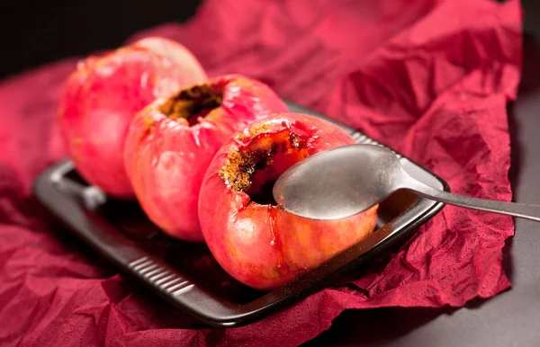 stock image Baked red apples