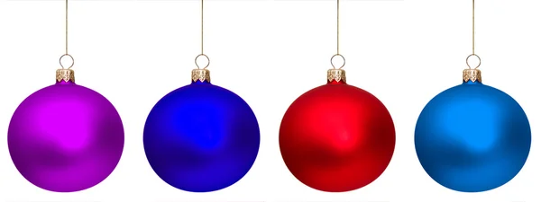 Blue christmas bollar isolerade — Stockfoto