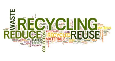 Recycling in word tag cloud