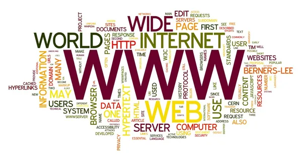 WWW in word tag cloud — Stock Photo, Image