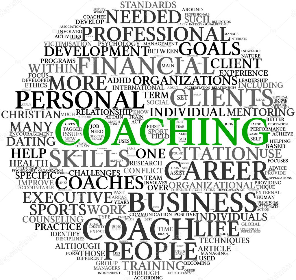 Coaching concept in tag cloud