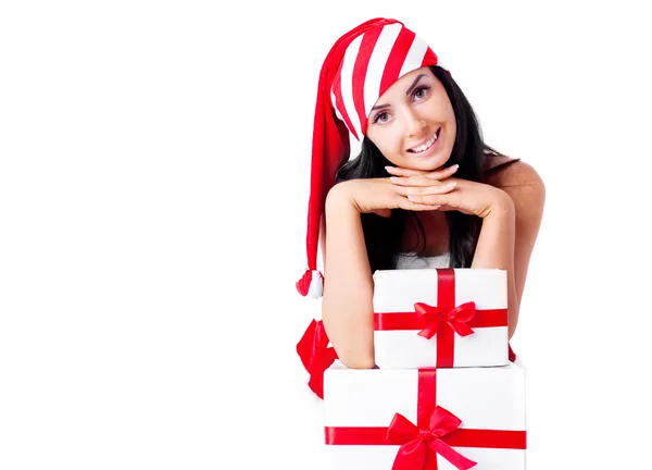 Girl with presents Royalty Free Stock Images