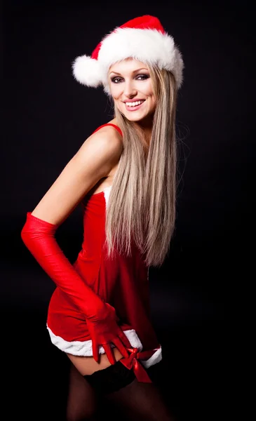 Mujer vestida de Santa — Foto de Stock