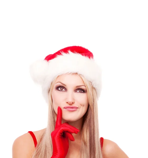 Donna vestita da Santa — Foto Stock