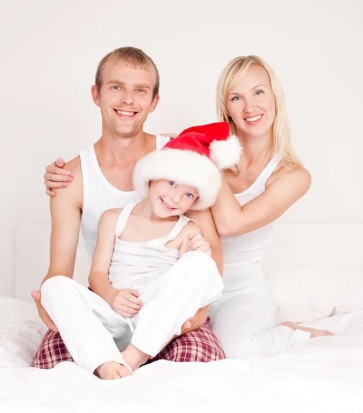 Famiglia che celebra il Natale — Foto Stock