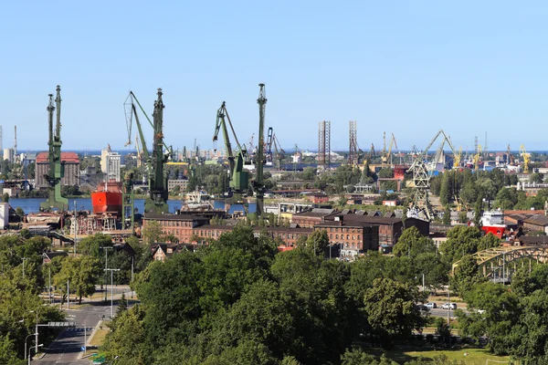 Cantiere navale e porto di Danzica, Polonia — Foto Stock