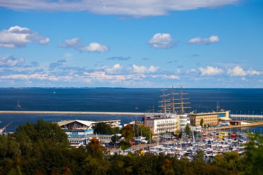 Panoramic view of Gdynia clipart