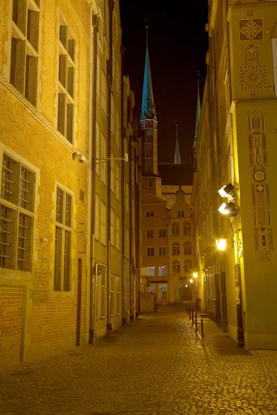 Historiska gatan i gdansk — Stockfoto