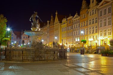 Gdansk by night clipart