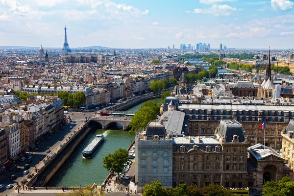 Top view river Seine — Stock Photo, Image