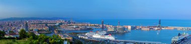 Barcelona, Spain skyline panorama clipart