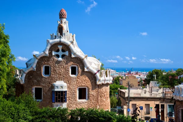 Park Guell, view on Barcelona, Spain — Stock Photo, Image