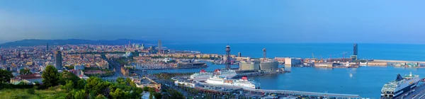 Barcelona, Hiszpania panoramę panorama — Zdjęcie stockowe