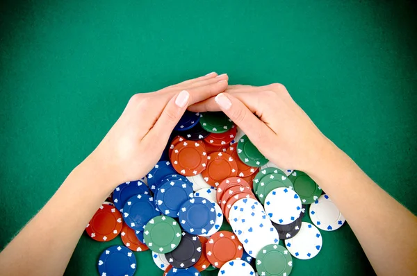 Gambling chips Stock Photo