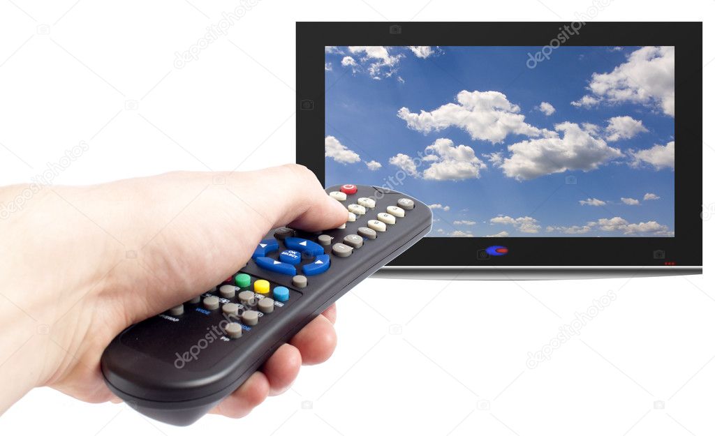 Remote control of tv set