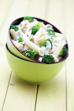 Penne with broccoli clipart