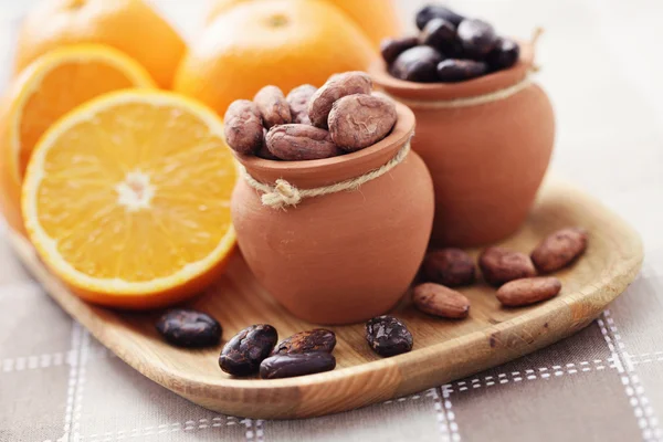 Cocoa and orange — Stock Photo, Image