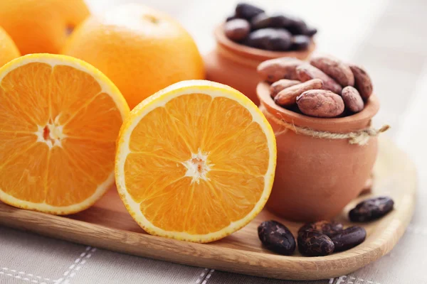 Какао и апельсин — стоковое фото