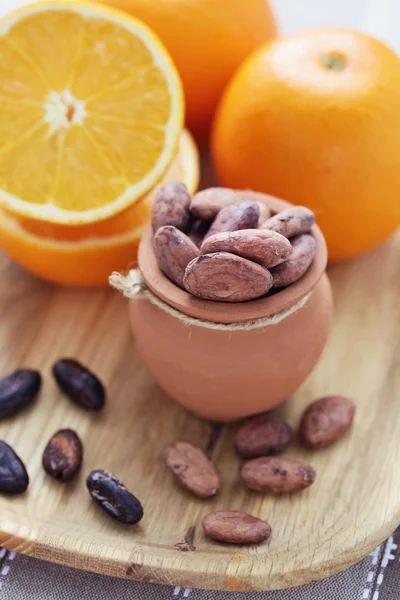 Какао и апельсин — стоковое фото