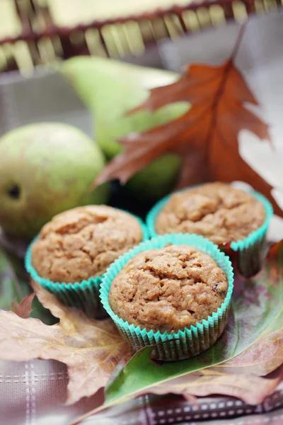 Muffins mit Birne — Stockfoto