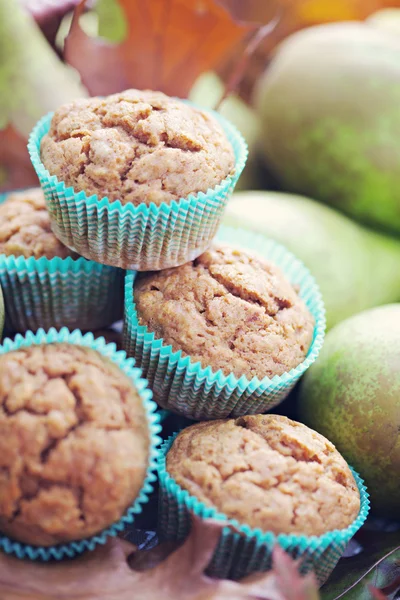 stock image Muffins with pear