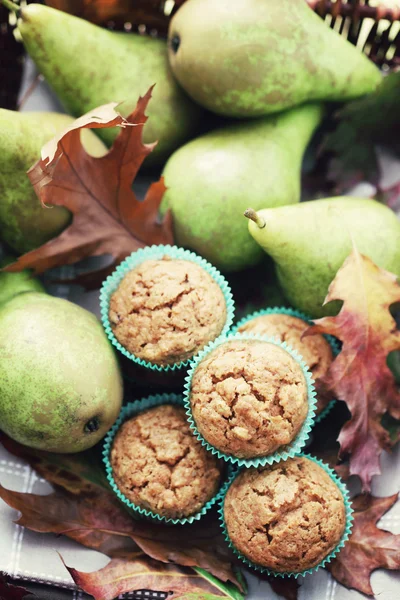 Muffins mit Birne — Stockfoto