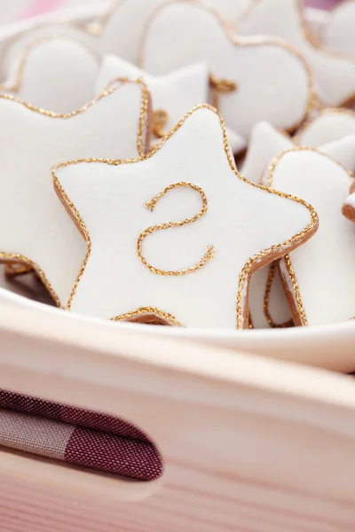 White gingerbreads — Stock Photo, Image