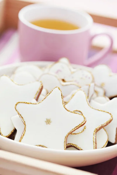 Τσάι με gingerbreads — Φωτογραφία Αρχείου