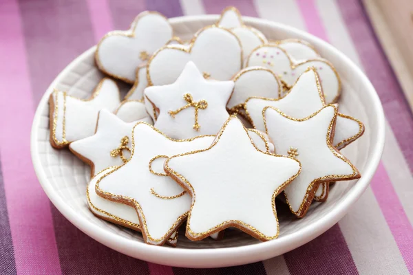 White gingerbreads — Stock Photo, Image