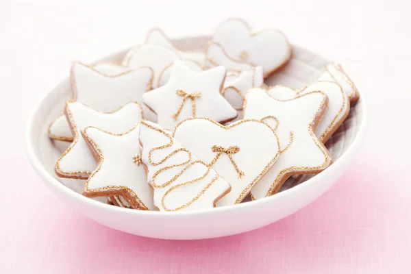 Beyaz gingerbreads — Stok fotoğraf