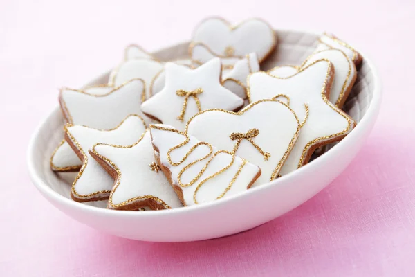 白色 gingerbreads — 图库照片