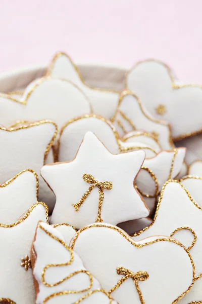 Fehér gingerbreads — Stock Fotó