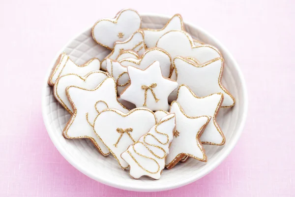 화이트 gingerbreads — 스톡 사진