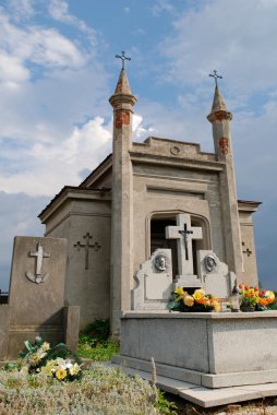 Old cemetery in Momina, Poland. clipart