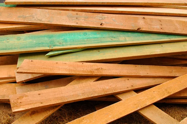 Heap of planks for construction — Stok fotoğraf