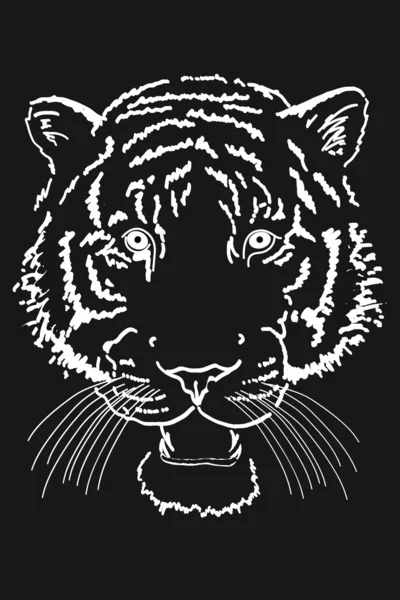 Tiger Tier abstrakte Katzenkunst — Stockvektor