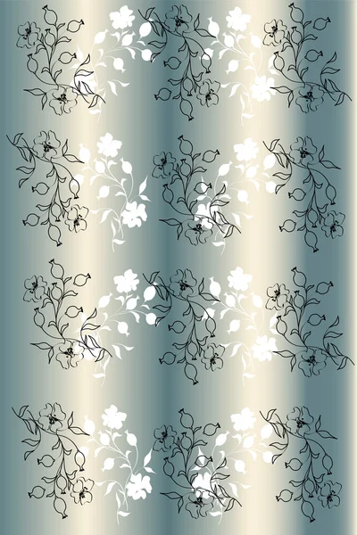 Bacalera floral abstracta hermosa decoración ilustración — Vector de stock