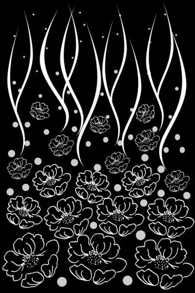 花酷似抽象的な美しい装飾図 — ストックベクタ