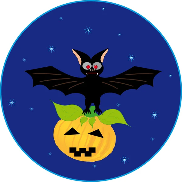 stock vector Bat and pumpkin