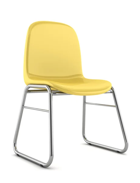 Moderne gele stoel geïsoleerd op witte achtergrond — Stockfoto