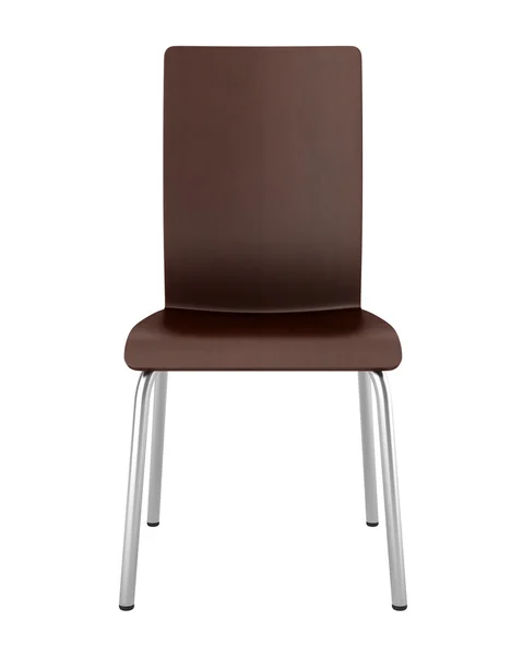 Moderna sedia marrone in legno isolato su sfondo bianco — Foto Stock