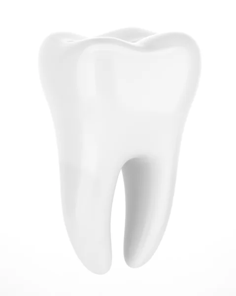 白の背景に分離された 3 d のヒトの歯 — ストック写真