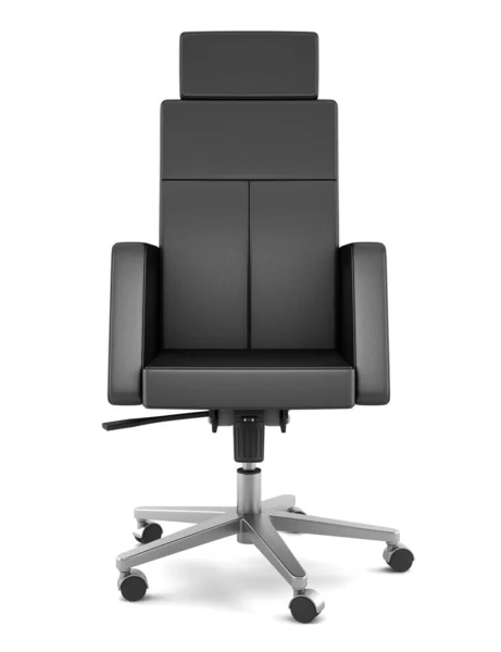 Moderner schwarzer Bürostuhl isoliert auf weißem Hintergrund — Stockfoto