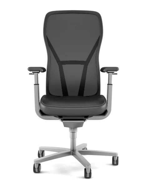 Moderní černá kancelářská židle izolované na bílém pozadí — Stock fotografie