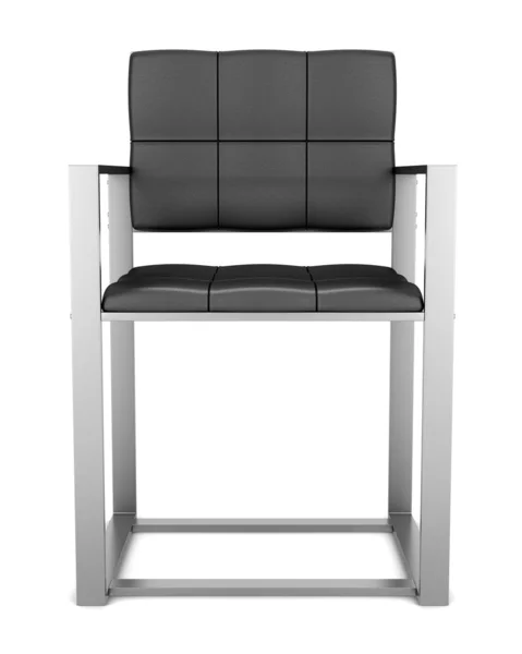 Moderna sedia nera isolata su sfondo bianco — Foto Stock