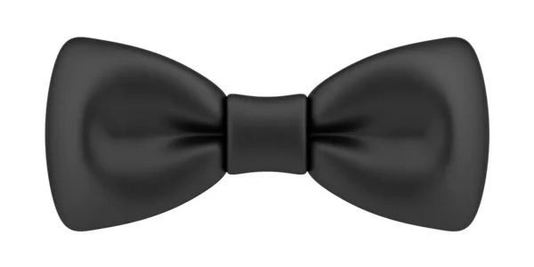 Чорна краватка з бантом ізольована на білому тлі — стокове фото