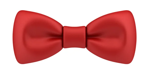 Laço vermelho gravata isolada no fundo branco — Fotografia de Stock