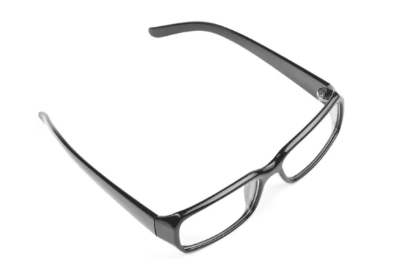 Óculos pretos modernos isolados no fundo branco — Fotografia de Stock
