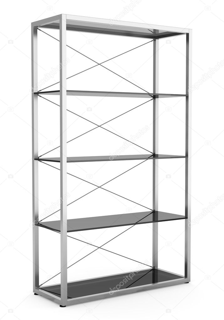 Empty office shelves isolated on white background — Stock Photo ...