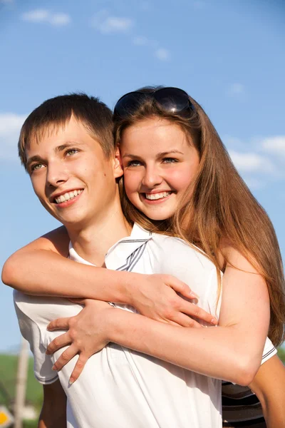 Portrait of happy young teenagers — Φωτογραφία Αρχείου